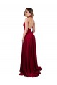 Spandex A-Line Long Sleeveless Open Back Side Slit Prom Dresses Glasgow