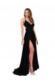 Spandex A-Line Long Sleeveless Open Back Black Tie Evening Gown / Prom Dress / Bridesmaid Dress Glasgow