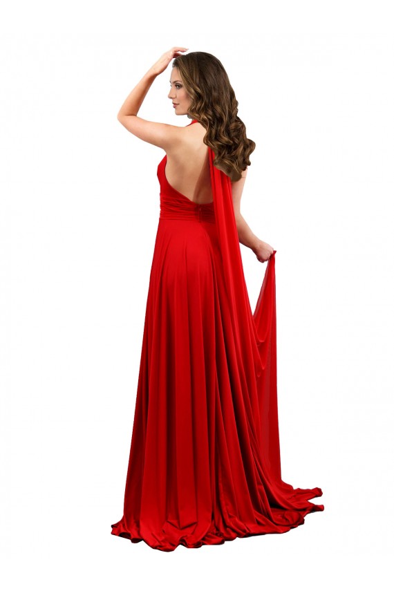Spandex A-Line Long Sleeveless Criss Cross Open Back Formal Evening Gown / Prom Dress / Bridesmaid Dress Glasgow