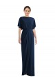 Spandex Sheath Short Sleeves Long Open Back Semi Formal Evening Dress / Prom Dress / Bridesmaid Dress Glasgow