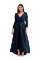 Spandex Ball Gown Long Long Sleeves High Low Plus Size Evening Gown / Prom Dress / Bridesmaid Dress Glasgow