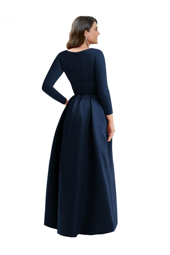 Spandex Ball Gown Long Long Sleeves High Low Plus Size Evening Gown / Prom Dress / Bridesmaid Dress Glasgow