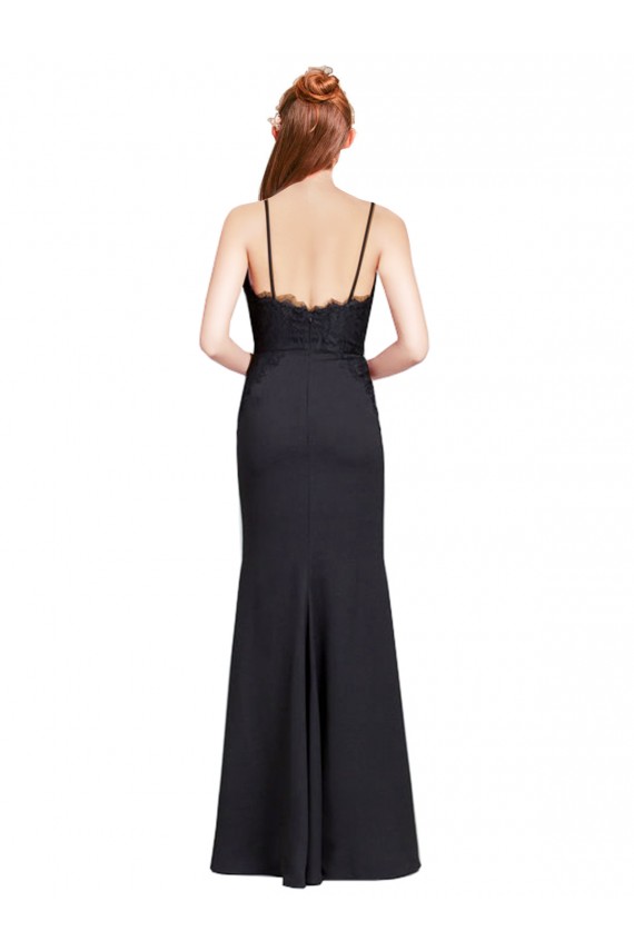 Stretch Crepe Mermaid Long Sleeveless Low Back Prom Dress / Bridesmaid Dress Glasgow