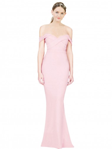 Stretch Crepe A-Line Long Sleeveless Low Back Formal Evening Gown / Prom Dress / Bridesmaid Dress Glasgow