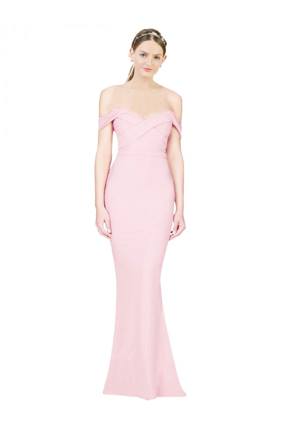 Stretch Crepe A-Line Long Sleeveless Low Back Formal Evening Gown / Prom Dress / Bridesmaid Dress Glasgow