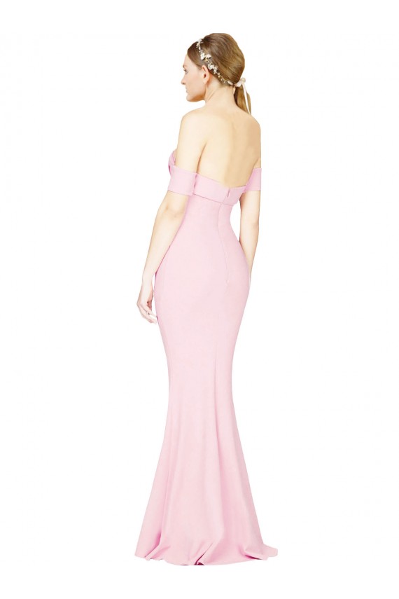 Stretch Crepe A-Line Long Sleeveless Low Back Formal Evening Gown / Prom Dress / Bridesmaid Dress Glasgow