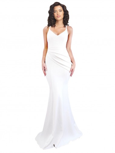 Stretch Crepe Mermaid Long Sleeveless Low Back Black Tie Evening Gown / Prom Dress / Bridesmaid Dress Glasgow