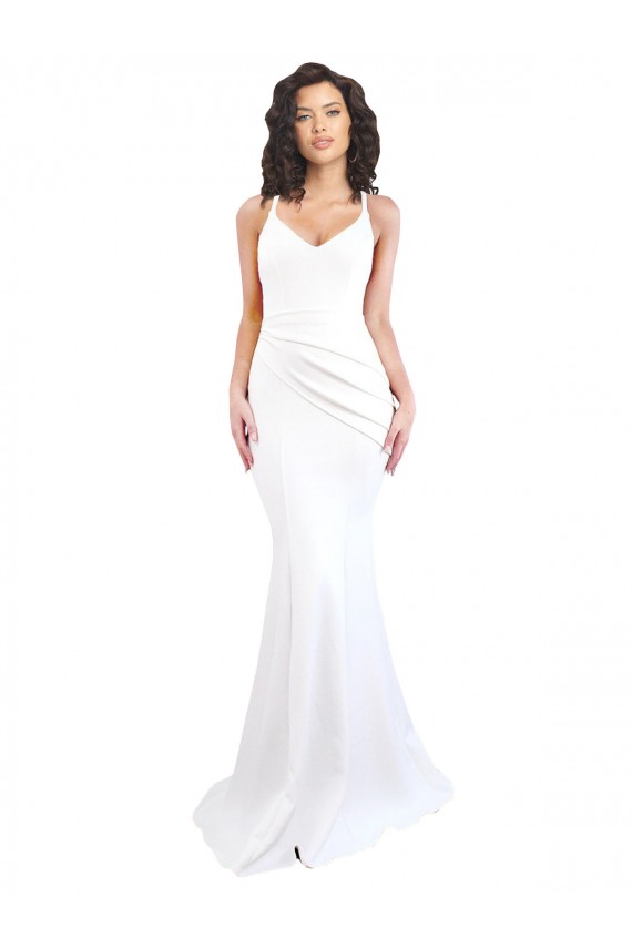 Stretch Crepe Mermaid Long Sleeveless Low Back Black Tie Evening Gown / Prom Dress / Bridesmaid Dress Glasgow