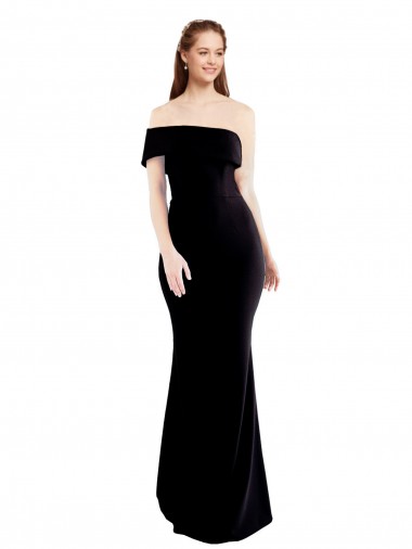 Stretch Crepe Mermaid Long Sleeveless Keyhole Back Prom Dresses Glasgow