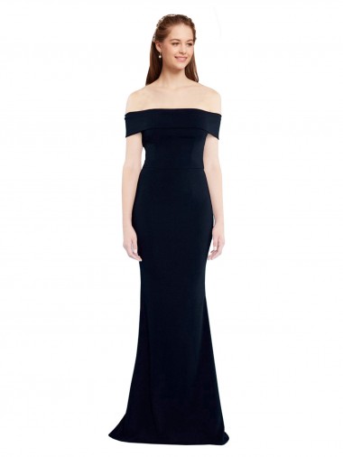 Stretch Crepe Mermaid Long Sleeveless Keyhole Back Formal Dress / Bridesmaid Dress Glasgow