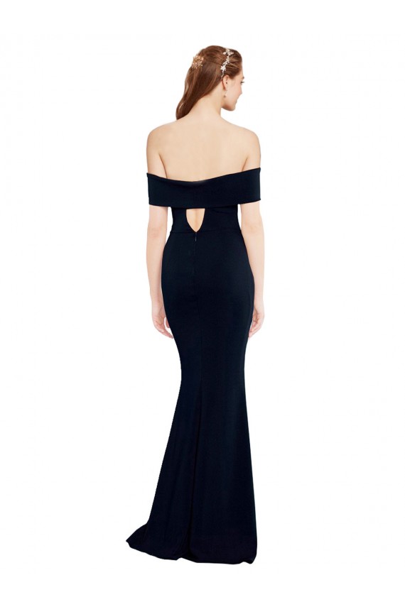 Stretch Crepe Mermaid Long Sleeveless Keyhole Back Formal Dress / Bridesmaid Dress Glasgow