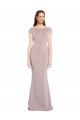 Stretch Crepe Mermaid Long Cap Sleeves Tie Back Formal Evening Gown / Prom Dress / Bridesmaid Dress Glasgow
