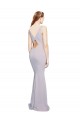 Stretch Crepe Mermaid Long Sleeveless Keyhole Back Arctic Lilac Prom Dresses Glasgow