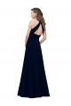 Stretch Crepe A-Line Long Sleeveless Keyhole Back Prom Dress / Bridesmaid Dress Glasgow