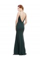 Stretch Crepe A-Line Long Sleeveless V-Back Formal Dress / Bridesmaid Dress Glasgow