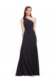 Stretch Crepe A-Line Long Sleeveless Dark Navy Prom Dresses Glasgow