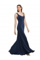 Stretch Crepe A-Line Long Sleeveless Low Back Prom Dress / Bridesmaid Dress Glasgow