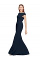 Stretch Crepe A-Line Sleeveless Dark Navy Formal Evening Gown / Prom Dress / Bridesmaid Dress Glasgow