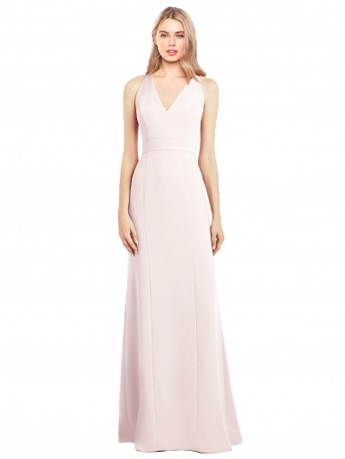 Stretch Crepe Trumpet Long Sleeveless Keyhole Back Semi Formal Evening Dress / Prom Dress / Bridesmaid Dress Glasgow