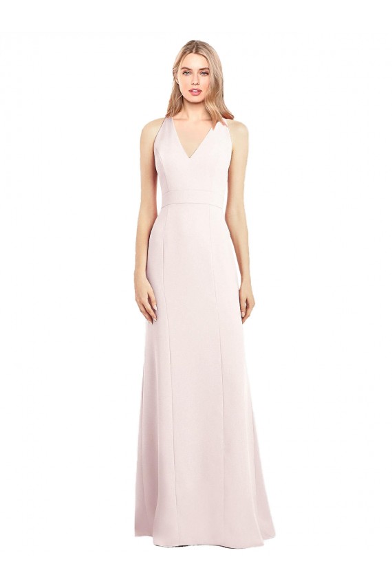 Stretch Crepe Trumpet Long Sleeveless Keyhole Back Semi Formal Evening Dress / Prom Dress / Bridesmaid Dress Glasgow