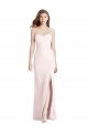 Stretch Crepe Trumpet Long Sleeveless Low Back Front Slit Prom Dresses Glasgow