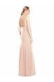 Stretch Crepe Trumpet Long Sleeveless Open Back Semi Formal Evening Dress / Prom Dress / Bridesmaid Dress Glasgow