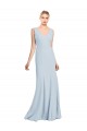 Stretch Crepe Trumpet Trumpet Sleeveless Light Sky Blue Bridesmaid Dress / Formal Dress Glasgow