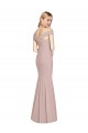 Stretch Crepe Trumpet Long Sleeveless Criss Cross Back Semi Formal Evening Dress / Prom Dress / Bridesmaid Dress Glasgow