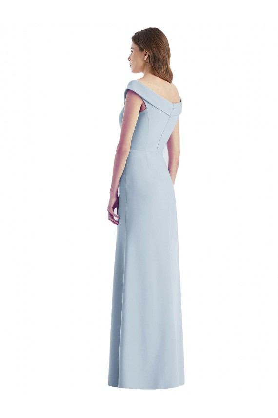 Stretch Crepe A-Line Long Sleeveless Black Tie Evening Gown / Bridesmaid Dress Glasgow