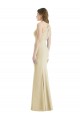 Stretch Crepe Trumpet Long Sleeveless Criss Cross Open Back Semi Formal Evening Dress / Prom Dress / Bridesmaid Dress Glasgow