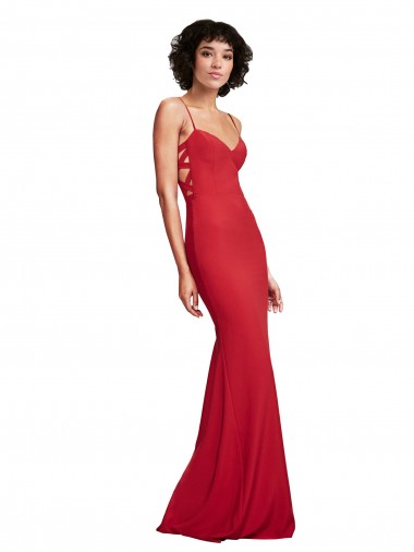 Stretch Crepe Mermaid Long Sleeveless Bridesmaid Dress / Evening Dress Glasgow
