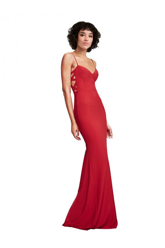 Stretch Crepe Mermaid Long Sleeveless Bridesmaid Dress / Evening Dress Glasgow