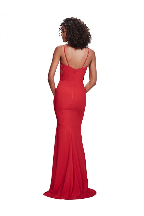 Stretch Crepe Mermaid Long Sleeveless Bridesmaid Dress / Evening Dress Glasgow