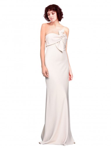 Stretch Crepe Long Sleeveless Bridesmaid Dress / Prom Dress Glasgow