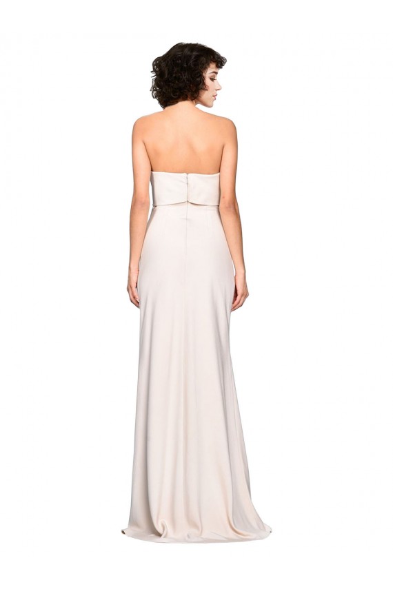 Stretch Crepe Long Sleeveless Bridesmaid Dress / Prom Dress Glasgow