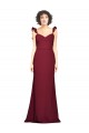 Stretch Crepe Mermaid Mermaid Sleeveless Burgundy Prom Dress / Bridesmaid Dress Glasgow