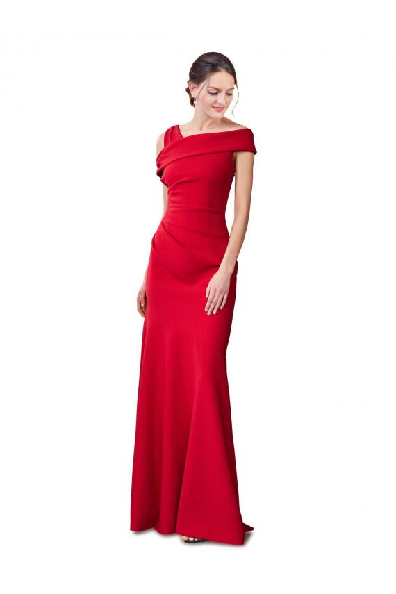 Stretch Crepe Mermaid Long Sleeveless Red Formal Evening Gown / Prom Dress / Bridesmaid Dress Glasgow