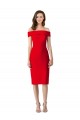 Stretch Crepe Sheath Cocktail Length Sleeveless Formal Evening Gown / Prom Dress / Bridesmaid Dress Glasgow
