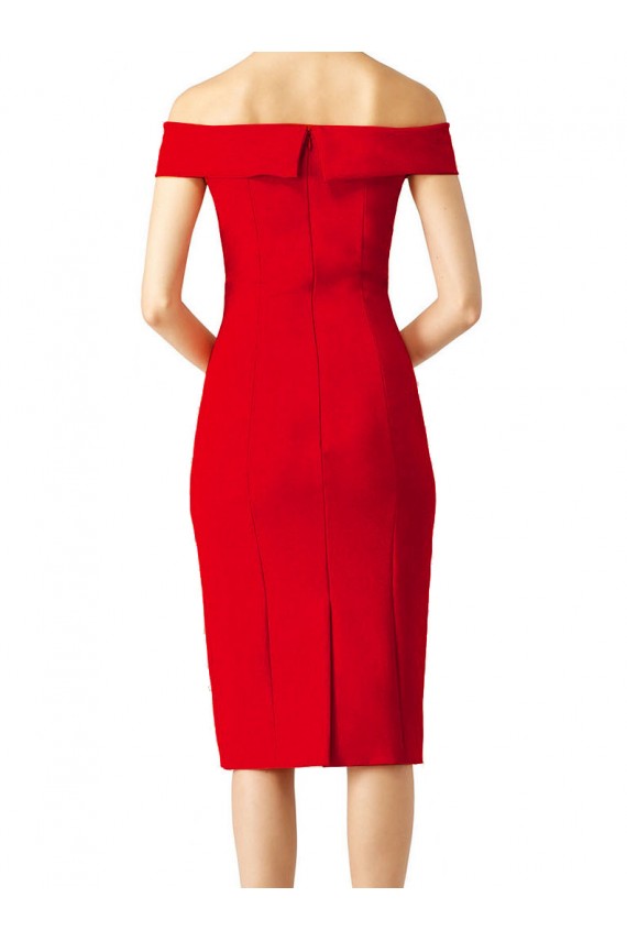 Stretch Crepe Sheath Cocktail Length Sleeveless Formal Evening Gown / Prom Dress / Bridesmaid Dress Glasgow