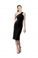 Stretch Crepe Sheath Cocktail Length Sleeveless Black Prom Dresses Glasgow
