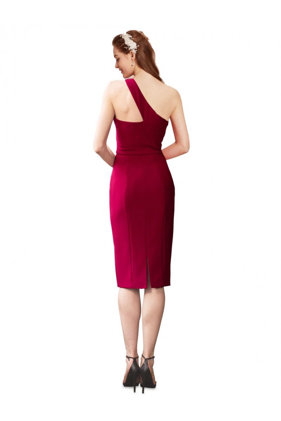 Stretch Crepe Sheath Cocktail Length Sleeveless Black Prom Dresses Glasgow