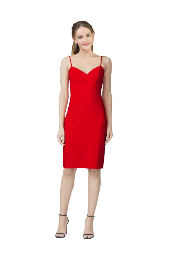 Stretch Crepe Sheath Sheath Sleeveless Red Formal Evening Gown / Prom Dress / Bridesmaid Dress Glasgow