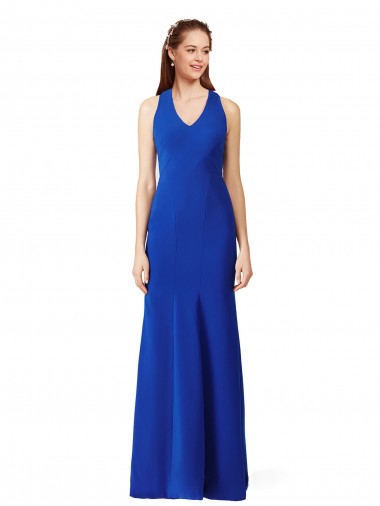 Stretch Crepe Mermaid Long Sleeveless Formal Evening Gown / Prom Dress / Bridesmaid Dress Glasgow