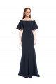 Stretch Crepe Mermaid Short Sleeves Long Bridesmaid Dress / Formal Dress Glasgow