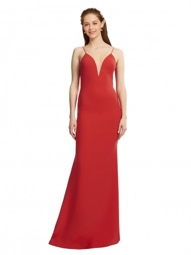 Stretch Crepe Mermaid Long Sleeveless Open Back Formal Evening Gown / Prom Dress / Bridesmaid Dress Glasgow