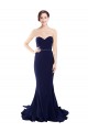Stretch Crepe Mermaid Sweep Train Sleeveless Low Back Semi Formal Evening Dress / Prom Dress / Bridesmaid Dress Glasgow