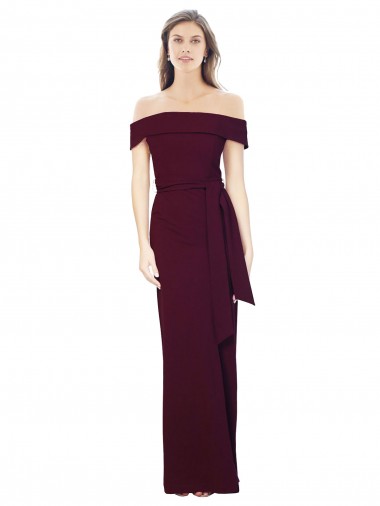 Stretch Crepe Mermaid Long Sleeveless Off the Shoulder Low Back Prom Dresses Glasgow