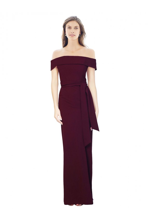 Stretch Crepe Mermaid Long Sleeveless Off the Shoulder Low Back Prom Dresses Glasgow