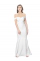 Stretch Crepe Mermaid Long Sleeveless Ivory Low Back Formal Dress / Bridesmaid Dress Glasgow