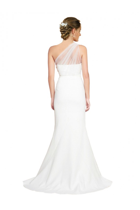 Stretch Crepe & Tulle Mermaid Sweep Train Sleeveless Formal Evening Gown / Bridesmaid Dress Glasgow